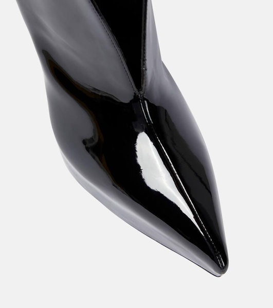 Booties Slick patent leather ankle boots