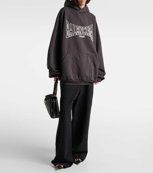 Logo cotton jersey hoodie