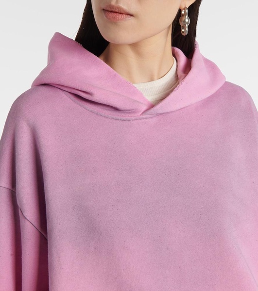 Cotton-blend fleece hoodie