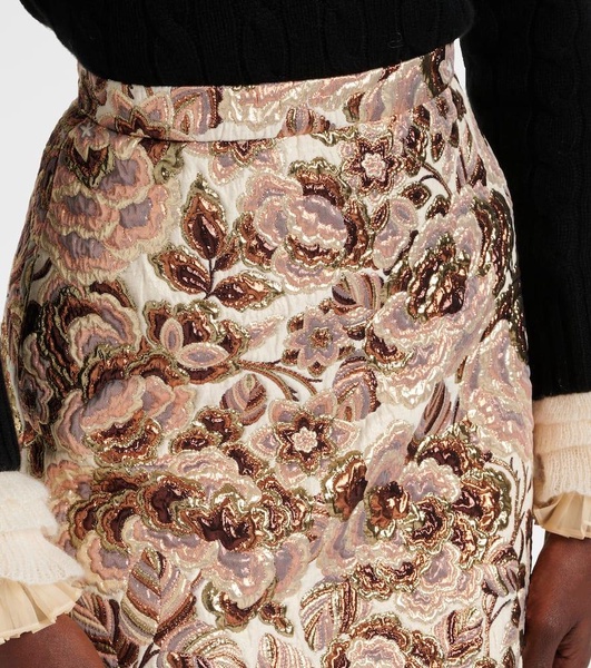 Après L'Hiver Matelassé floral miniskirt