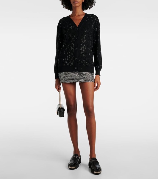 GG Crystal wool cardigan