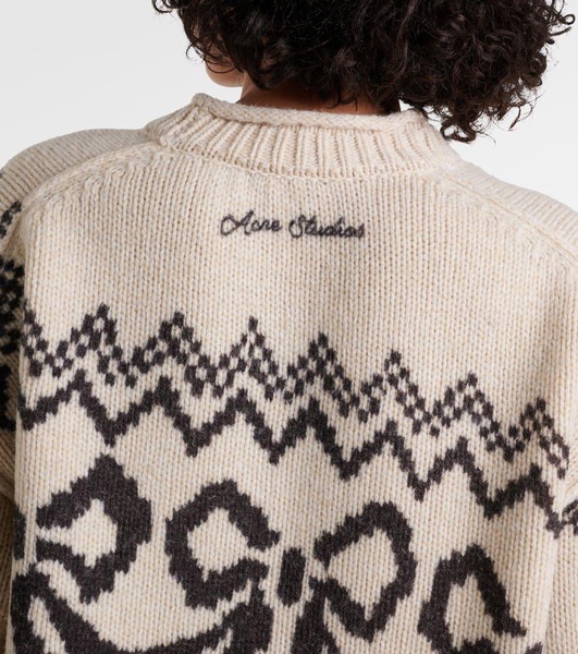 Wool-blend jacquard sweater