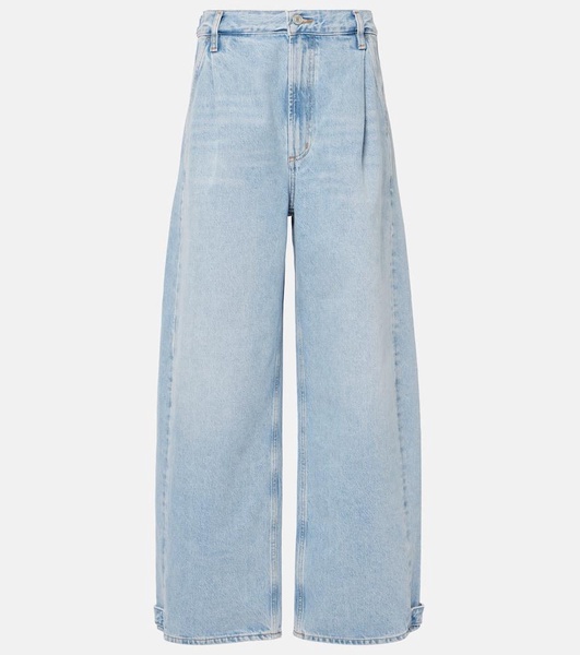 Darsha mid-rise barrel-leg jeans