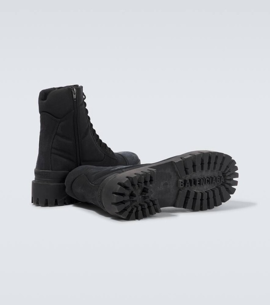 Combat Strike canvas lace-up boots