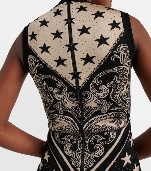 Intarsia knitted minidress
