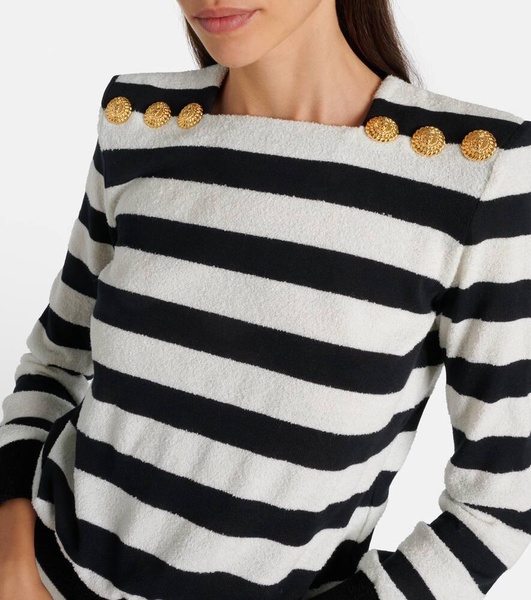 Striped jersey top