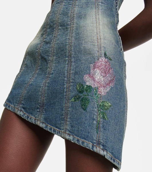 Crystal-embellished minidress