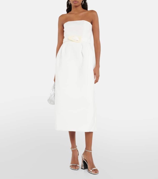 Strapless midi dress