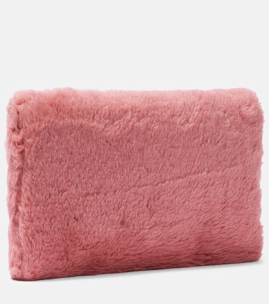 Alpaca, wool, and silk teddy clutch