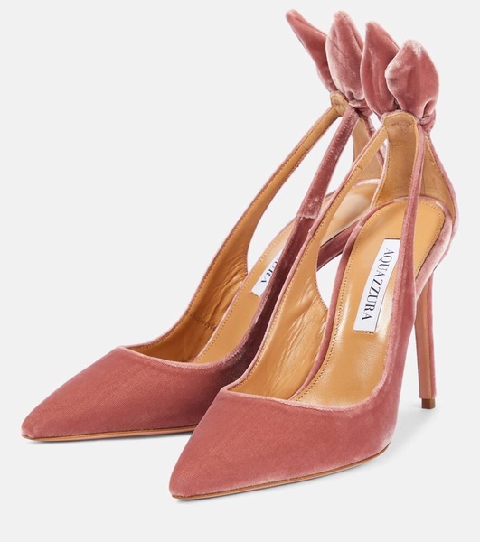 Bow Tie 105 velvet pumps