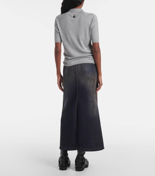 Silk polo shirt