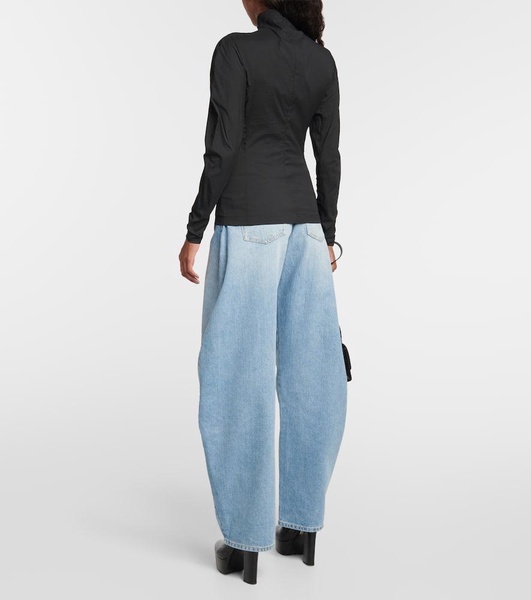High-neck top