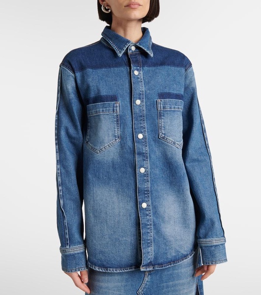 Monaco patchwork denim shirt