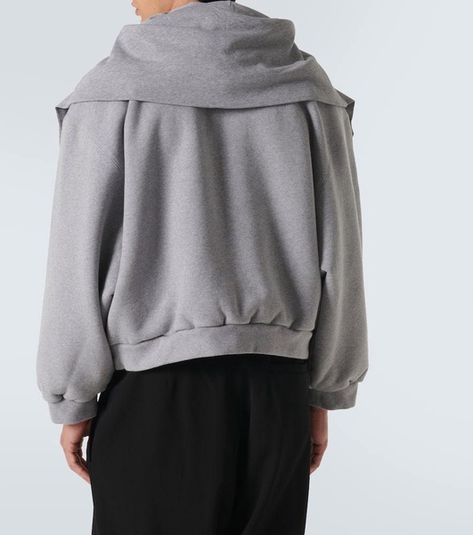 Incognito deconstructed cotton jersey hoodie