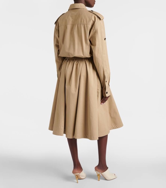 Cotton twill shirt dress