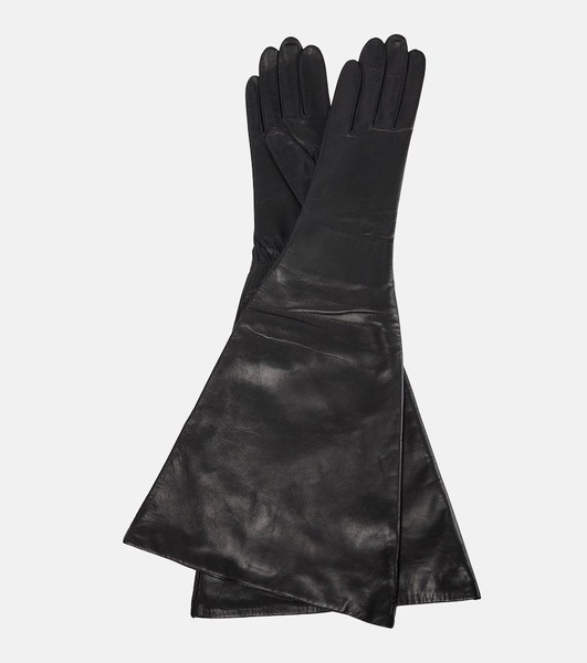 Flared leather gloves