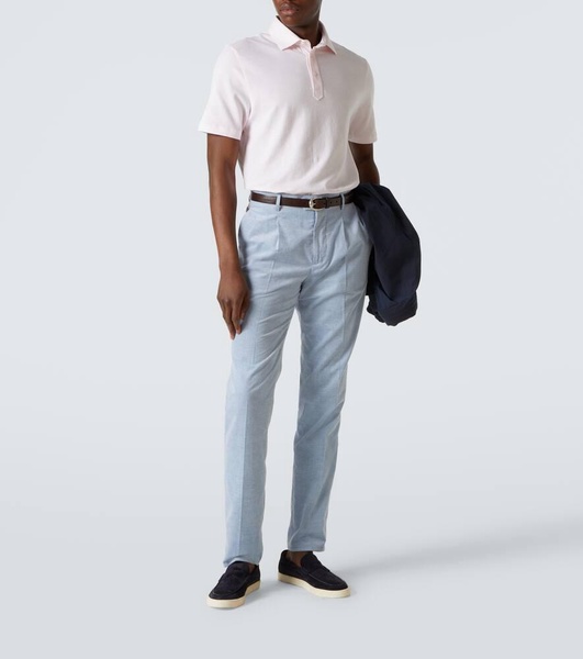 Cotton straight pants