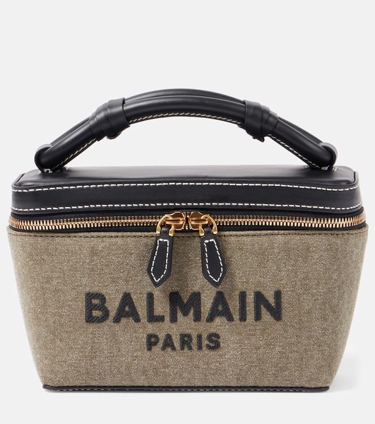 B-Army leather-trimmed canvas shoulder bag