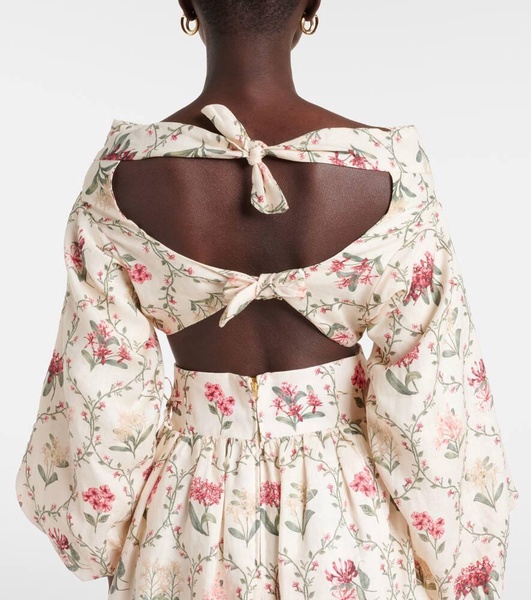 Floral linen top