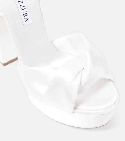 Bridal Olie 140 satin platform sandals