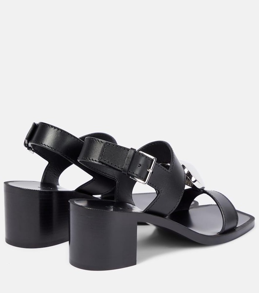 Le Cœur leather sandals