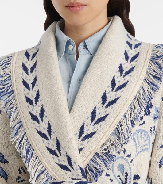 Wild Wonder Foulard wool and cotton cardigan