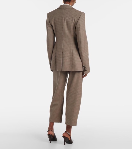 Checked virgin wool blazer