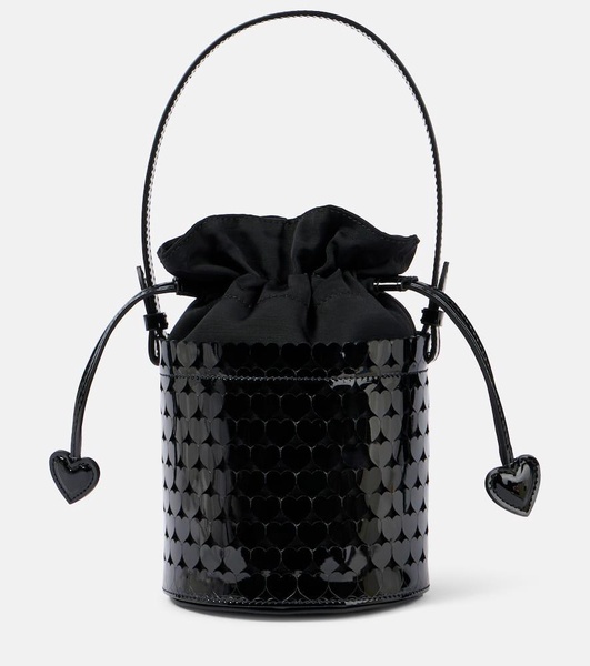 Amorouse leather-trimmed bucket bag