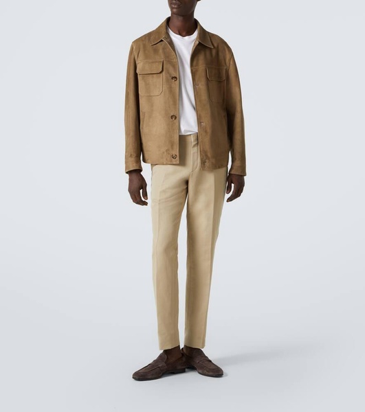Pienza linen and cotton straight pants