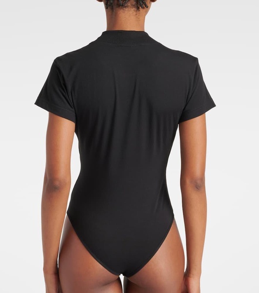 Cotton-blend bodysuit