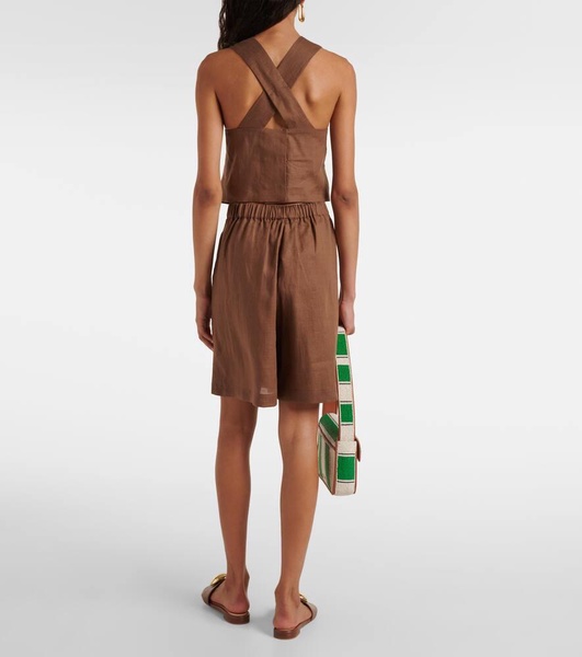 Cozumel linen tank top