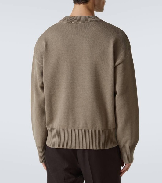 Cotton and wool sweater