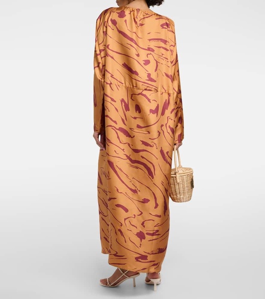 Valencia printed silk maxi dress