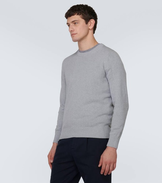 Ribbed-knit cotton sweater