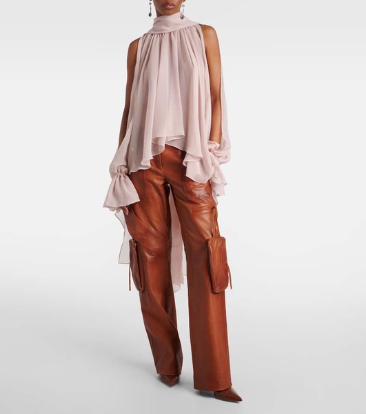 Asymmetric georgette blouse