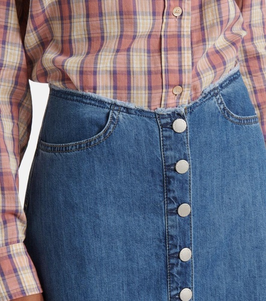 Malaga denim maxi skirt
