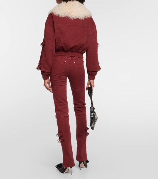 Cutout mid-rise boyfriend jeans