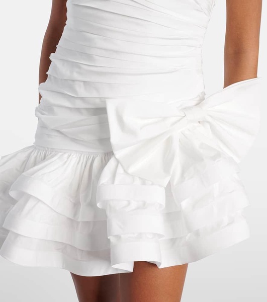 Ruffled taffetta minidress