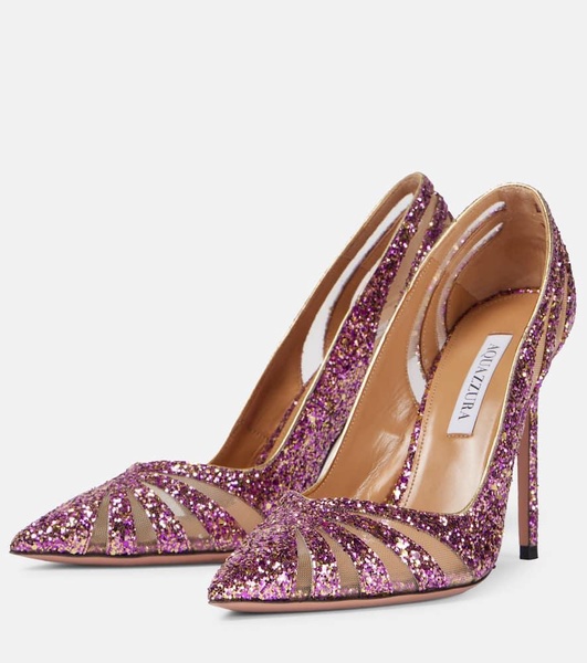The Spy 105 glitter mesh pumps