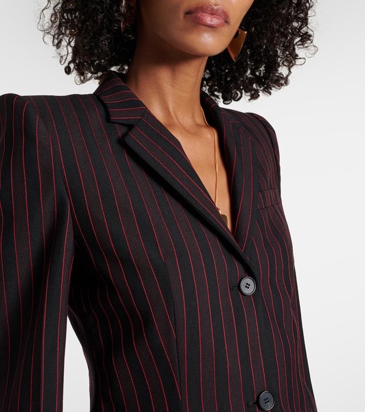 Striped wool blazer