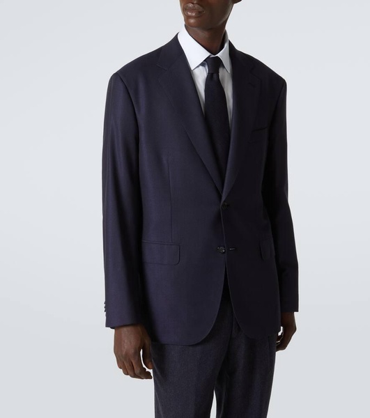 Wool, silk, and cashmere suit jacket