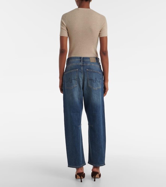 Amsterdam mid-rise barrel-leg jeans