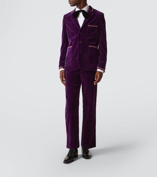 Showcase cotton velvet suit jacket
