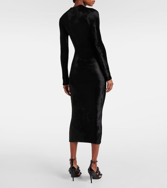 Velvet midi dress