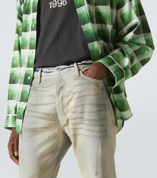 Mid-rise straight jeans