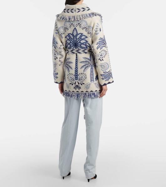 Wild Wonder Foulard wool and cotton cardigan