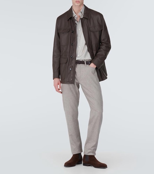 Asolo wool flannel tapered pants
