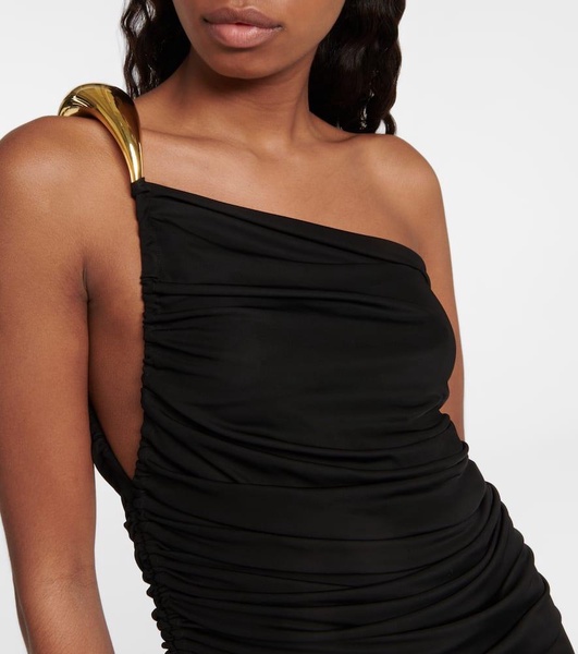One-shoulder midi dress