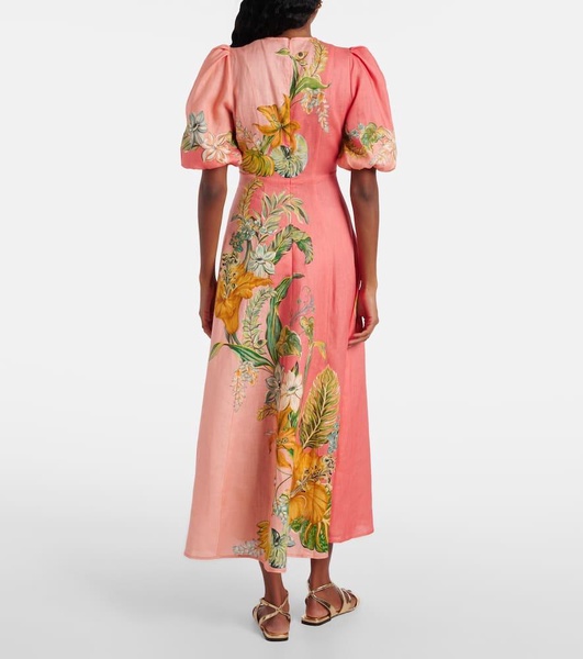 Anika floral linen maxi dress