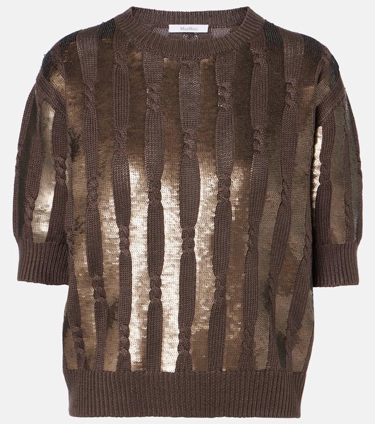 Empoli sequined linen top